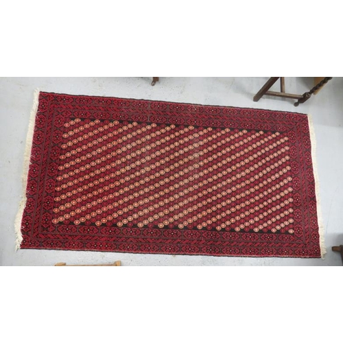 11A - Oriental Rug, red/cream/blue approx. 220cm x 115cm (A12)