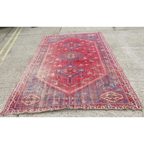 15A - Persian Carpet/Rug, red/blue, approx. 342cm x 211cm