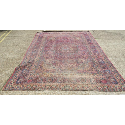 24A - Persian Carpet/Rug, red/blue, approx. 366cm x 263cm (S)