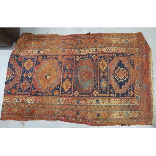 3A - Vintage Persian Blue/Orange Rug approx. 248cm x 118cm (A12)