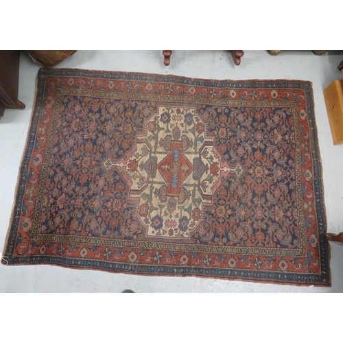 8A - Persian Rug, blue/pink/green ground approx. 191cm x 131cm (A12)