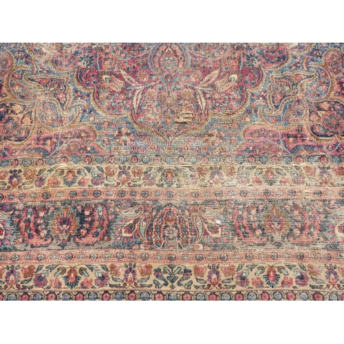 24A - Persian Carpet/Rug, red/blue, approx. 366cm x 263cm (S)