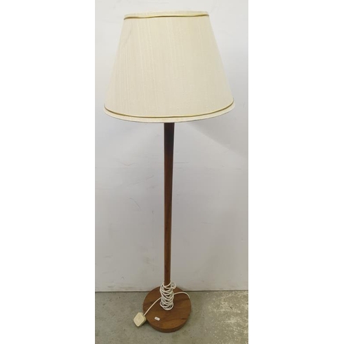 30A - Turned Wooden Standard Lamp on disc base (A6)