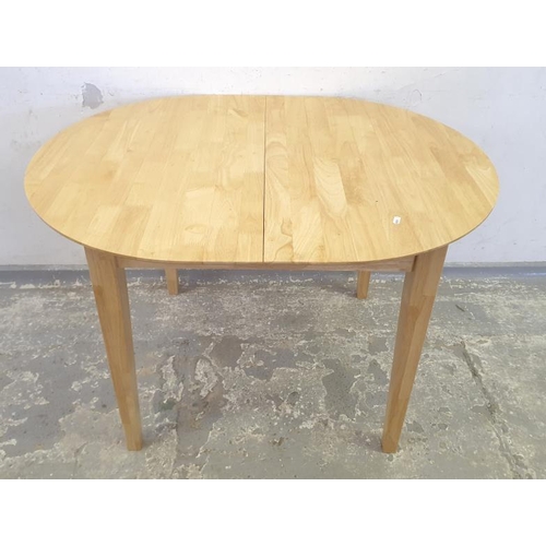 93 - Modern Extending D-End Dining Table on tapered supports approx. 106cm W x 80cm D x 74cm H A7