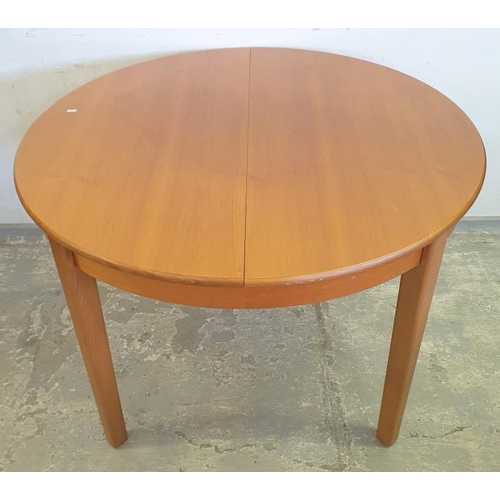 19 - Mid Century Design Teak G-Plan FRE 430 Circular Extending Dining Table, 115cm Dia. x 78cm H A7