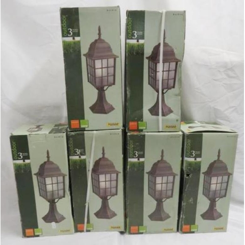 6 Boxed as new Outdoor Olivia Aluminium Garden Light Fittings, boxed (6)