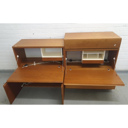 62 - Mid Century Design Beaver & Tapley Modular Teak Furniture, stacking or wall hanging combination unit... 