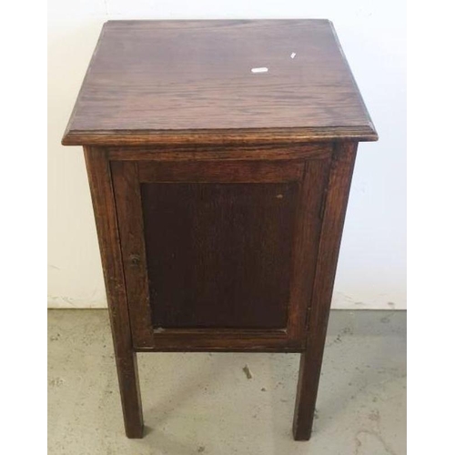 96 - Single Door Sewing/Work Box/Cabinet/Wash Stand with lift-up top & mirror, approx. 44cm W x 43cm D x ... 