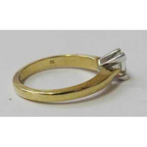 750 - Millennium Solitaire 18ct Yellow Gold Diamond ring with millennium hallmark by Goldsmiths & millenni... 