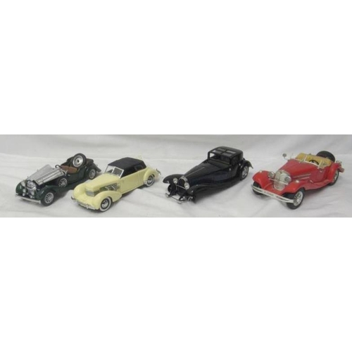 1225 - Franklin Mint Precision Models 1938 Aluis, 1930 Bugatti Royal Coupe Napoleon, Burago Mercedes Benz 5... 