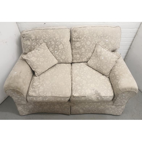 3 - 2 Seater Laura Ashley 2 Seater Grey Sofa/Settee with Matching Footstool with lift up storage (2) FW