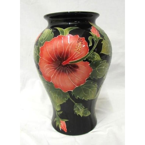 Blue Sky Ceramics Jeanette Mccall Moorcroft Style Hibiscus Pattern Vase ...