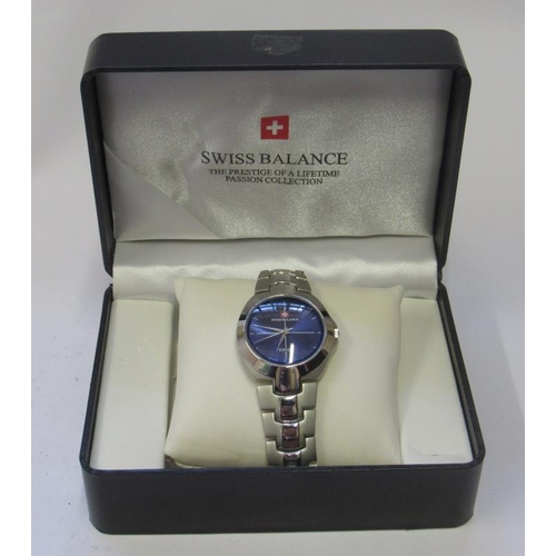 792 - Swiss Balance Wristwatch with guarantee, boxed, stainless steel back, Passion collection, Afghan Whi... 