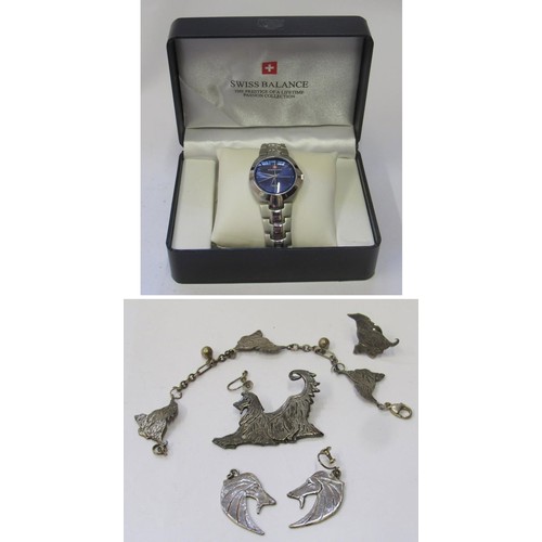 792 - Swiss Balance Wristwatch with guarantee, boxed, stainless steel back, Passion collection, Afghan Whi... 