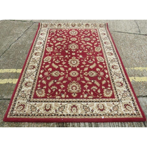Heritage Rug, dark red & ivory approx. 160cm x 230cm