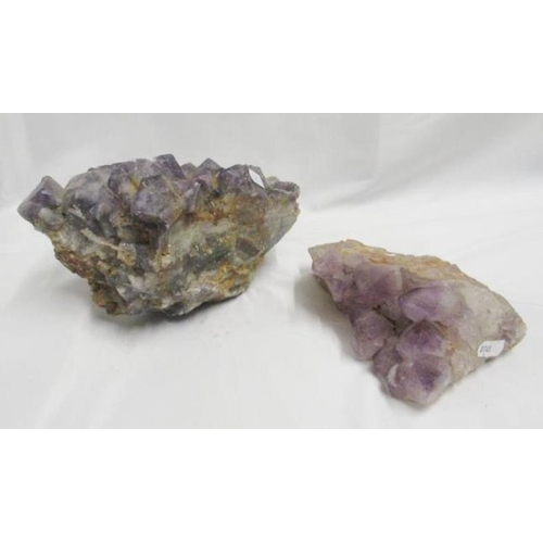 1221 - 2 Amethyst Quartz Mineral Samples