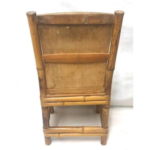 11 - Circa 1950's Bamboo Childs Chair approx. 25cm seat height, 54cm back height, 24cm D x 27cm W A3