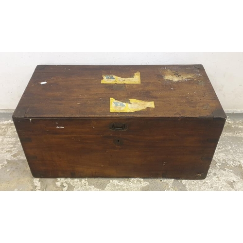 33 - Chest/Trunk/Coffer/Blanket Box approx. 82.5cm x 41cm x 38cm with metal handles A6