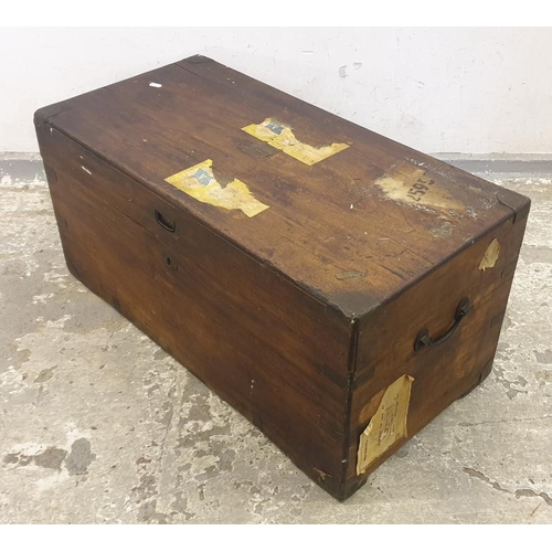 33 - Chest/Trunk/Coffer/Blanket Box approx. 82.5cm x 41cm x 38cm with metal handles A6