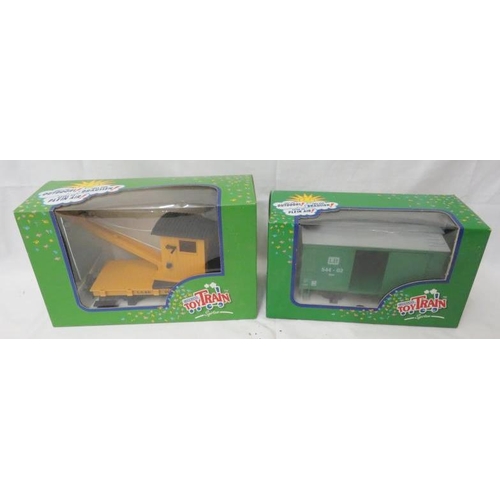 Lehmann GGauge Toy Train System 94267 & 94042, boxed, crane & green
