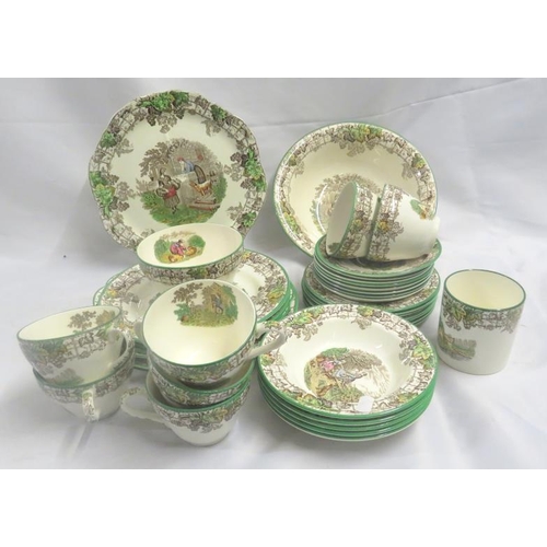 Copeland Spode Spode's Byron, cups, saucers, side