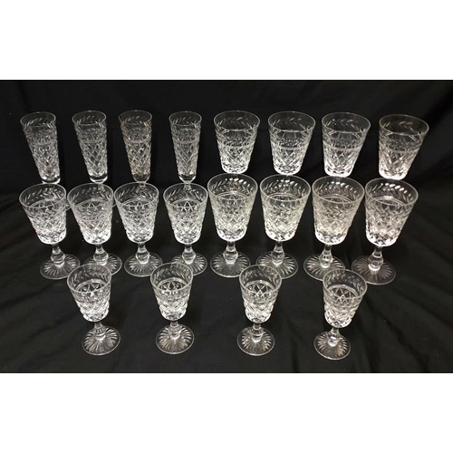 Stuart Crystal Glasses incl. 4 large wine glasses, 4 small wine glasses ...