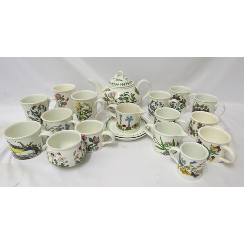 Portmeirion Botanic Gardens Teapot, Milk Jug, Sugar Bowl, Set Of 4 Tea 