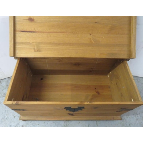 15 - Pine Trunk/Chest with hinged lid approx. 93cm W x 46cm D x 46cm H A5