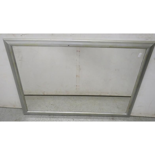 23 - Silver Painted Rectangular Wall Mirror approx. 58cm x 84cm FW