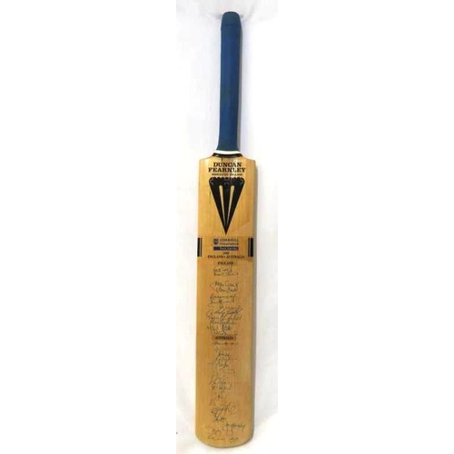 Signed England V Australia 1993 Duncan Fernley Cricket Bat with
