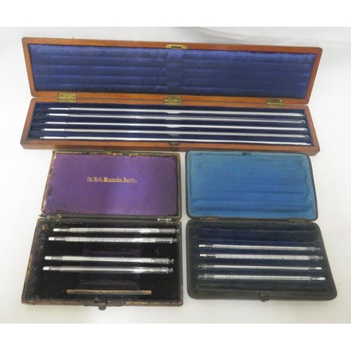 13 Mercury Glass thermometers in 3 cases