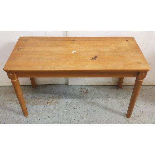 69 - Bleached/Blonde Wood Side Table/Coffee Table approx. 81cm x 38cm x 46.5cm (A1)