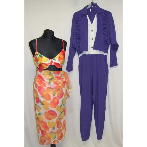 Ladies Vintage Clothing Dallas denim dress size 12, Black Jumpsuit