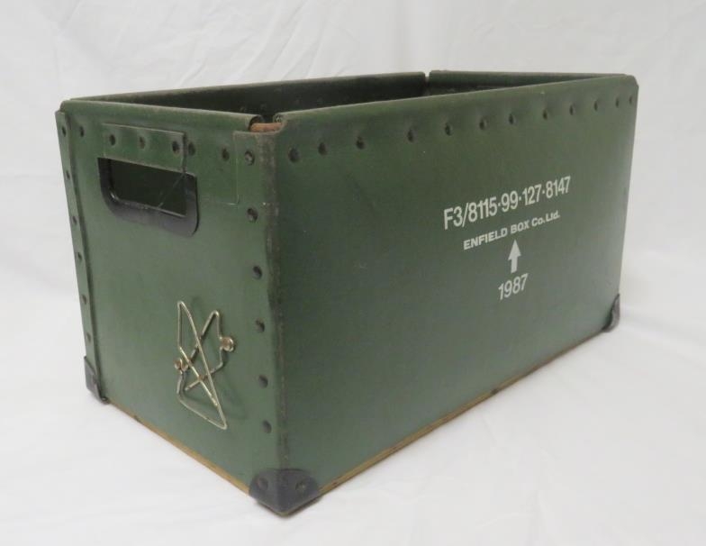 Military Box dated 1987 F38115991278147 Enfield Box Company Ltd