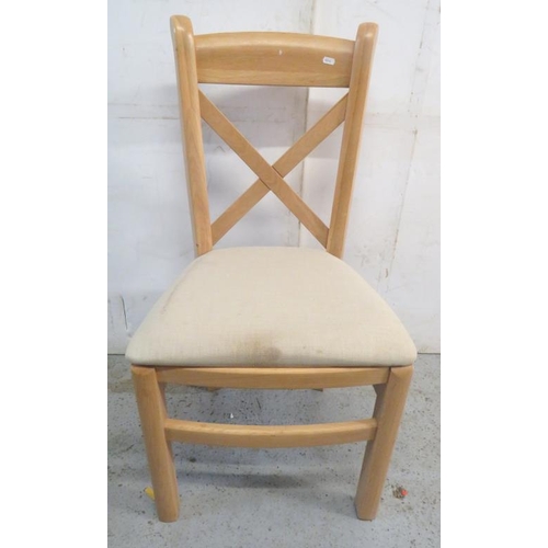 131 - Single Modern Side Chair with oatmeal upholstered seat (A8)