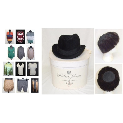 Herbert Johnson Bond Street Mens Black Rabbit Fur Felt Hat in card hat