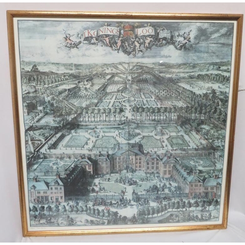 Large F/g Print 'King's Loo' from Views of Het Loo Palace, its ...