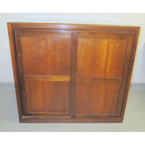 14 - Linen Press Cupboard with 6 drawers/slides to one side, shelving to other, sliding bi panelled doors... 