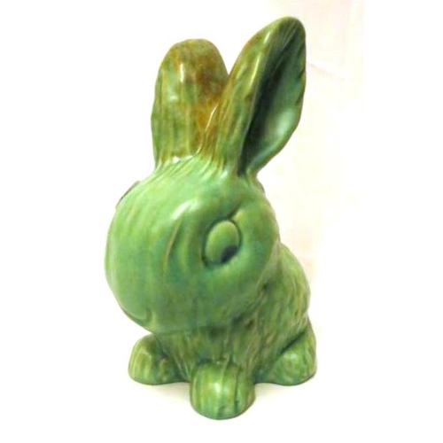 Avon Ware Sylvac Style Snub Nose Bunny Rabbit in green pottery approx ...