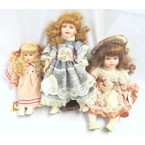 Porcelain Headed Dolls, Leonardo Collectors porcelain doll Ginny