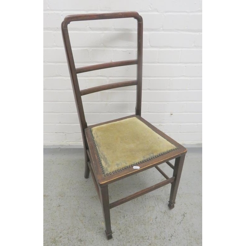 156 - Edwardian Bedroom Chair with overstuffed bead seat (A7)