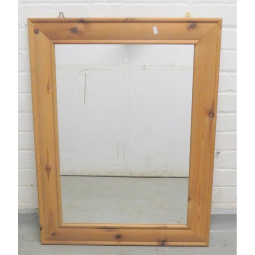 17 - Pine Framed Wall Mirror approx. 68cm x 88cm (A14)