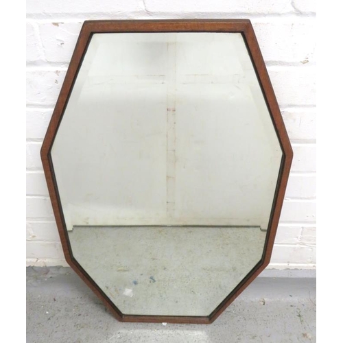 25 - Octagonal Bevel Edged Wall Mirror approx. 50cm x 76cm (FRONT WALL)