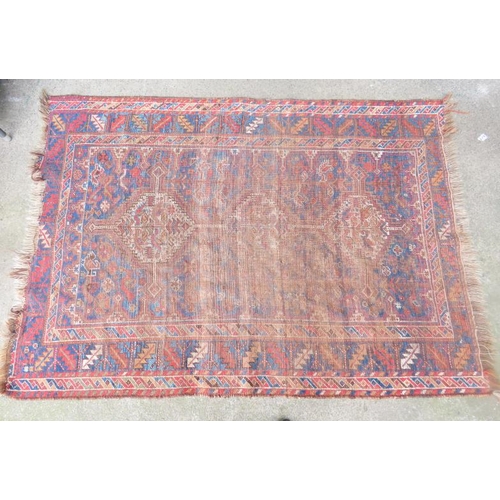 5 - Rust & Blue Ground Persian Style Rug approx. 180cm x 122cm (FW)