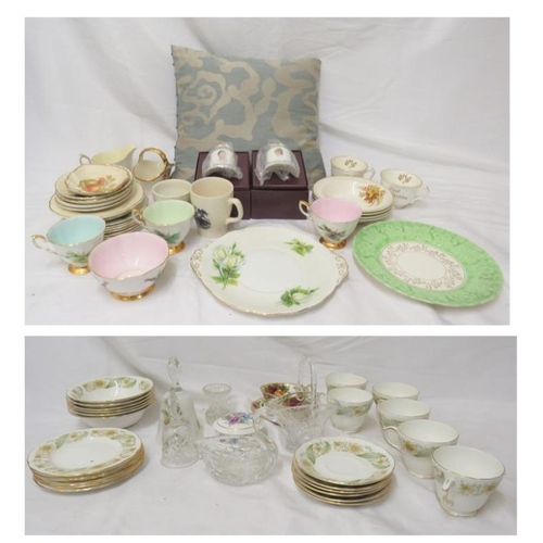 Duchess Greensleeves set of 6 cups, saucers, bowls, tea plates, floral