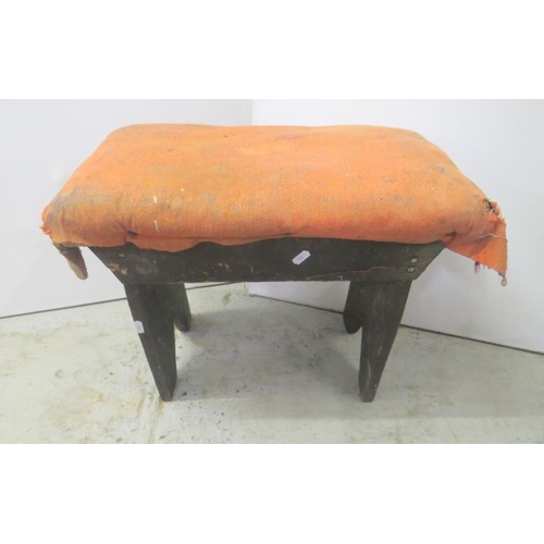 71 - Leather Topped Stool approx. 50cm x 30cm x 40cm H (A2)