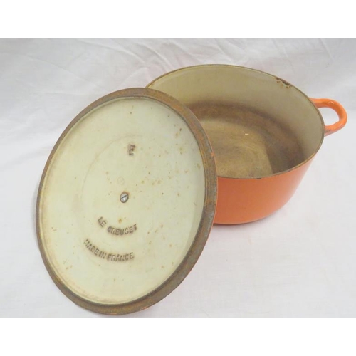 1783 - Orange Le Creuset Cooking Pot approx. 26cm dia.