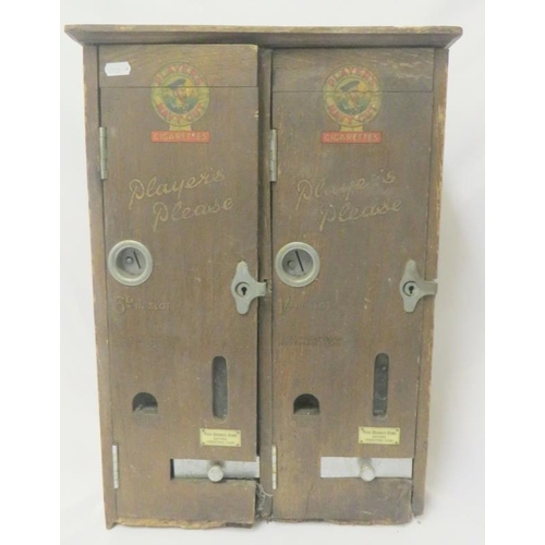 1781 - Players Vintage Cigarette Dispensing Machine, 6d to slot approx. 54cm x 38cm x 19cm