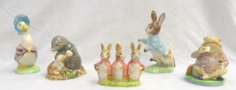 Beswick Beatrix Potter Figures Diggery Diggery Delvit, Flopsy Mopsy