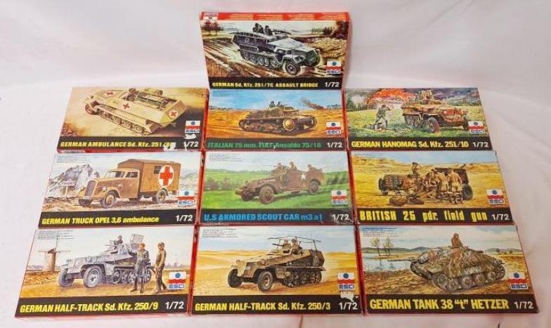 Esci Model Kits, unopened, scale 1/72, 8066, 8048, 8035, 8031, 8053 ...